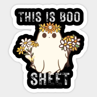 This Is Boo Sheet Ghost Retro Halloween Costume Sticker